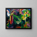 Deer in the Monastery Garden - Franz Marc — framed artwork on a wall
