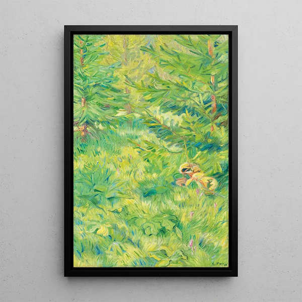 Green Study - Franz Marc — framed artwork on a wall