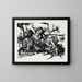 Lion Hunt - Franz Marc — framed artwork on a wall