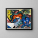 Red and Blue Horse - Franz Marc — framed artwork on a wall