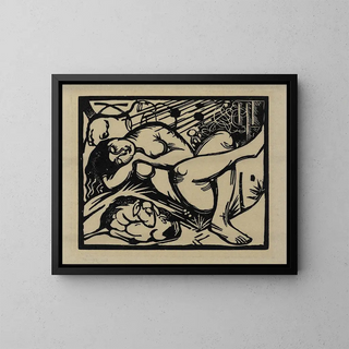 Bergère endormie - Franz Marc — framed artwork on a wall
