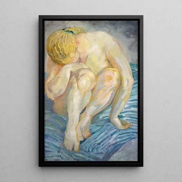 Study of Female Nude - Franz Marc — framed artwork on a wall