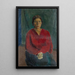 Dame in Dark Blouse - Franz Marent — framed artwork on a wall