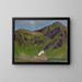 Mountain motif painting - Franz Marent — framed artwork on a wall
