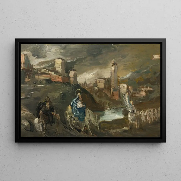 Flight into Egypt - Franz Naager — framed artwork on a wall