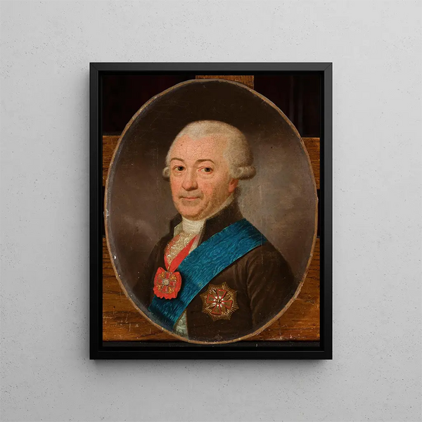 Portrait of Prince Micha Radziwiłł - Franz Niedermann — framed artwork on a wall