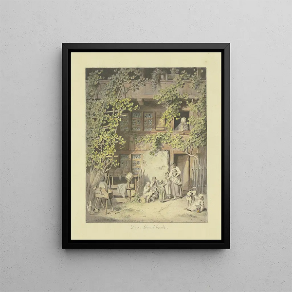 Dinner Painting - Franz Niklaus König — framed artwork on a wall