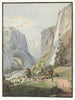 La Chute du Staubbach dans la Vallée de Lauterbrunnen - Franz Niklaus König — artwork view