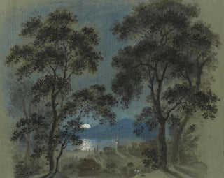 Moonrise over Lake Thun - Franz Niklaus König — artwork view