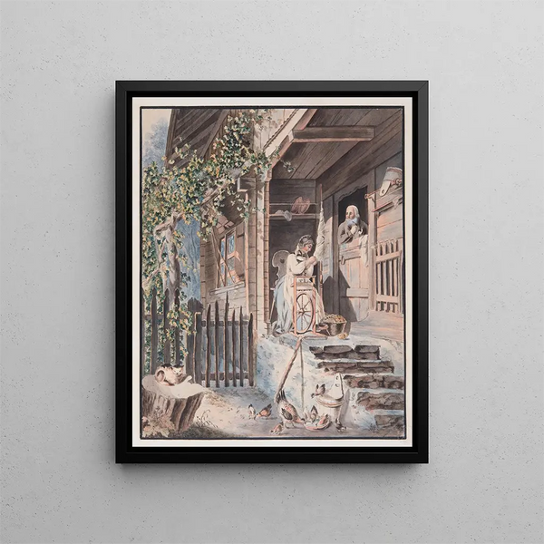 Philemon and Baucis - Franz Niklaus König — framed artwork on a wall