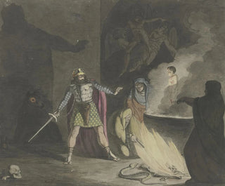 Les trois sorcières invoquent un enfant sanglant devant Macbeth - Franz Pforr — artwork view