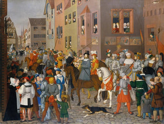L'entrée du roi Rudolf de Habsbourg à Bâle en 1273 - Franz Pforr — artwork view