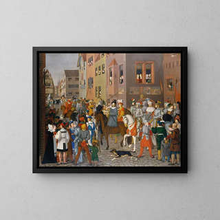 L'entrée du roi Rudolf de Habsbourg à Bâle en 1273 - Franz Pforr — framed artwork on a wall