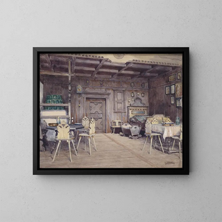 the Tyrolean peasant hall - Franz Poledne — framed artwork on a wall