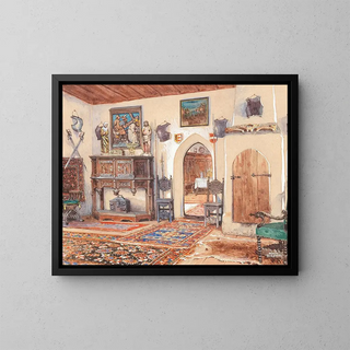 Interior Painting - Franz Poledne — framed artwork on a wall
