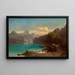 Alpine landscape painting - Franz Richard Unterberger — framed artwork on a wall