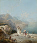 Amalfi The Gulf of Sorrento Characters on a Veranda - Franz Richard Unterberger — artwork view