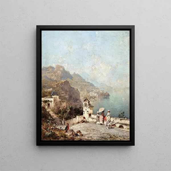 Amalfi Painting - Franz Richard Unterberger — framed artwork on a wall