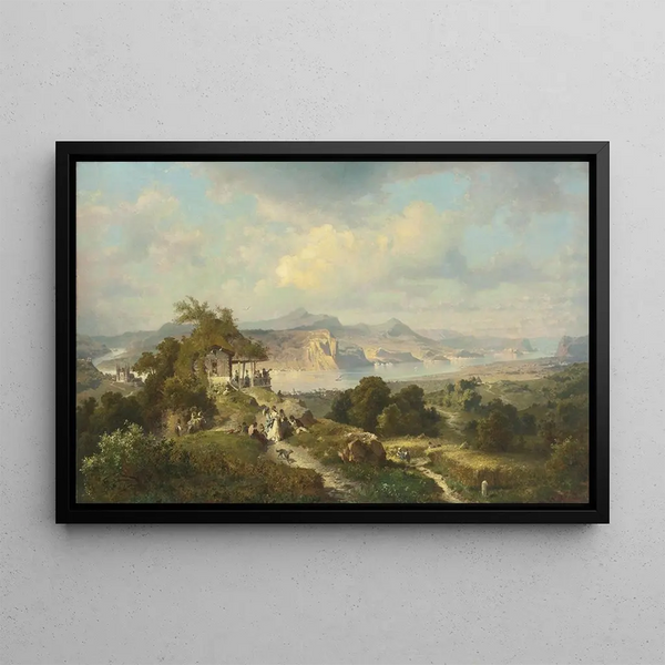 La Meille d'or près de Remagen - Franz Richard Unterberger — framed artwork on a wall