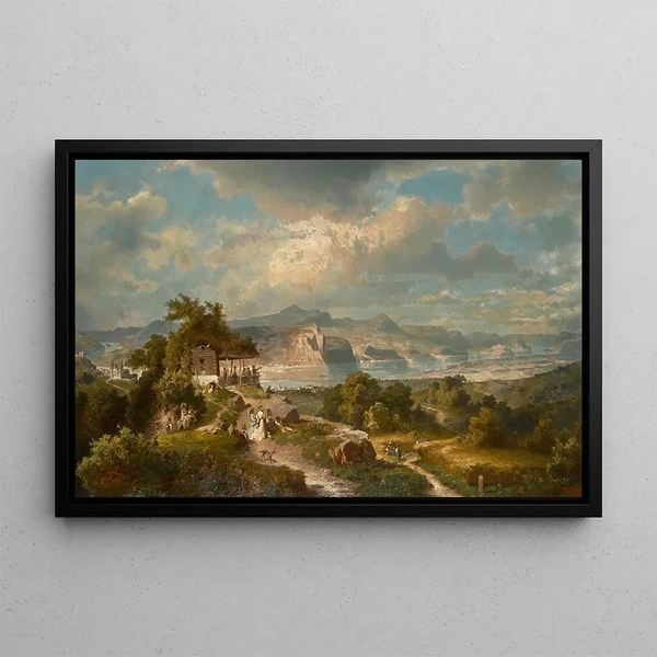 La Meille d'or près de Remagen - Franz Richard Unterberger — framed artwork on a wall