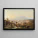 Figures sur une colline surplombant Pompéi - Franz Richard Unterberger — framed artwork on a wall