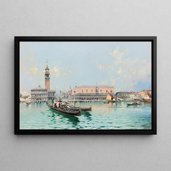Grand Canal Venice - Franz Richard Unterberger — framed artwork on a wall