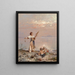 in the Bay of Naples - Franz Richard Unterberger — framed artwork on a wall