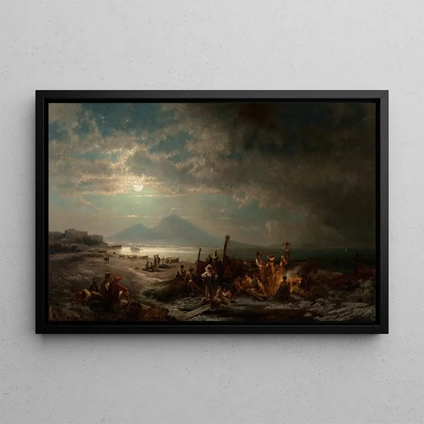 Riviera de Santa Lucia - Franz Richard Unterberger — framed artwork on a wall