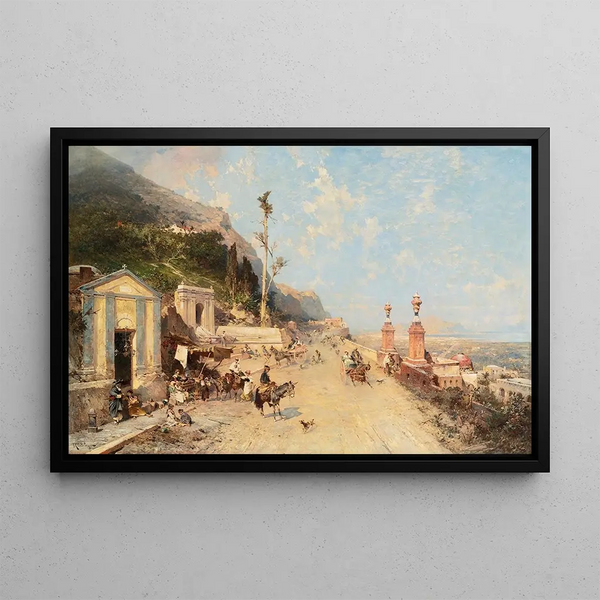 Rue Monreale, Palermo - Franz Richard Unterberger — framed artwork on a wall
