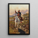 A Caucasian rider - Franz Roubaud — framed artwork on a wall
