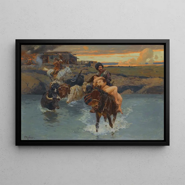 L'Enlèvement - Franz Roubaud — framed artwork on a wall