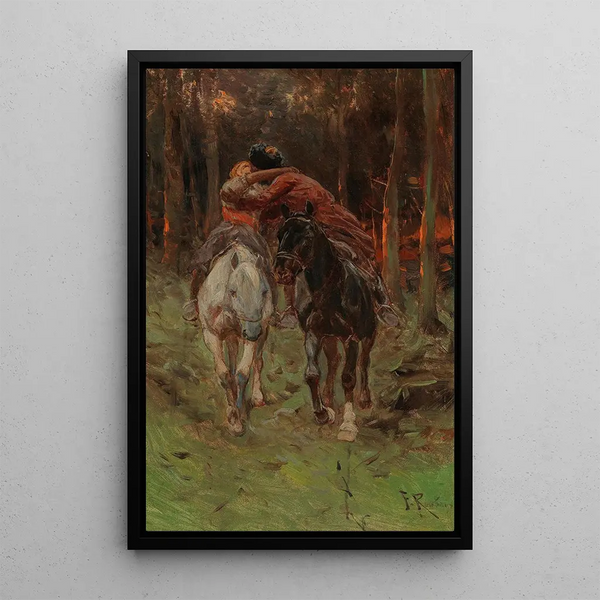 The Kiss - Franz Roubaud — framed artwork on a wall
