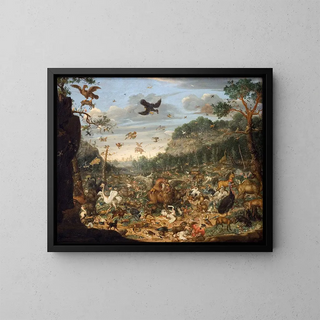 The Earth after the Fall of Man - Franz Rösel von Rosenhof — framed artwork on a wall