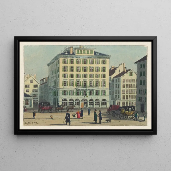 Inn at the Crown - Franz Schmid — framed artwork on a wall