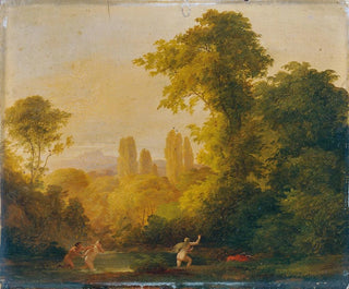 Landscape painting with mythological figures - Franz Schrotzberg — artwork view