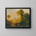 Landscape painting with mythological figures - Franz Schrotzberg — framed artwork on a wall