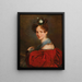 Portrait of a lady with Transylvanian jewelry - Franz Schrotzberg — framed artwork on a wall