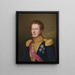 Portrait painting of Ernst Freiherr von Hügel in three-quarter view to the left - Franz Seraph Stirnbrand — framed artwork on a wall