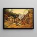 Landscape with a Watermill - Franz Steinfeld — framed artwork on a wall