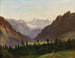 Vue du massif du Dachstein depuis l'Alpenhotel Wasnerin à Bad Aussee - Franz Steinfeld — artwork view