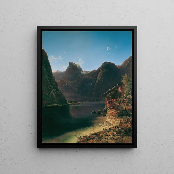 The Hallstätter Lake - Franz Steinfeld — framed artwork on a wall