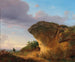 Hunter in front of a rock - Franz Steinfeld — artwork view