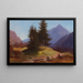 Landscape with a group of trees and woodcutters - Franz Steinfeld — framed artwork on a wall