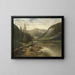 Lac Erlauf with bare summit in the background - Franz Stephan Paschinger — framed artwork on a wall