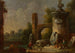 a landscape of fantastic ruins with a commemorative column - Franz Thomas Canton — artwork view