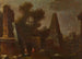 a landscape of fantastic ruins with obelisk - Franz Thomas Canton — artwork view