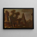a landscape of fantastic ruins with obelisk - Franz Thomas Canton — framed artwork on a wall