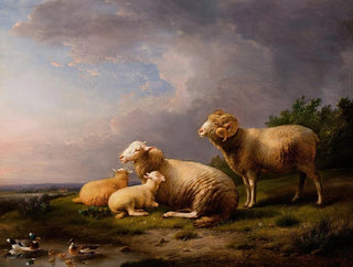 Landscape with Sheep - Franz Van Severdonck — artwork view