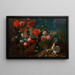 Nature morte de fleurs avec lapin - Franz Werner von Tamm — framed artwork on a wall