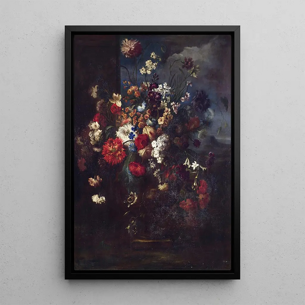 Floral Composition Painting - Franz Werner von Tamm — framed artwork on a wall